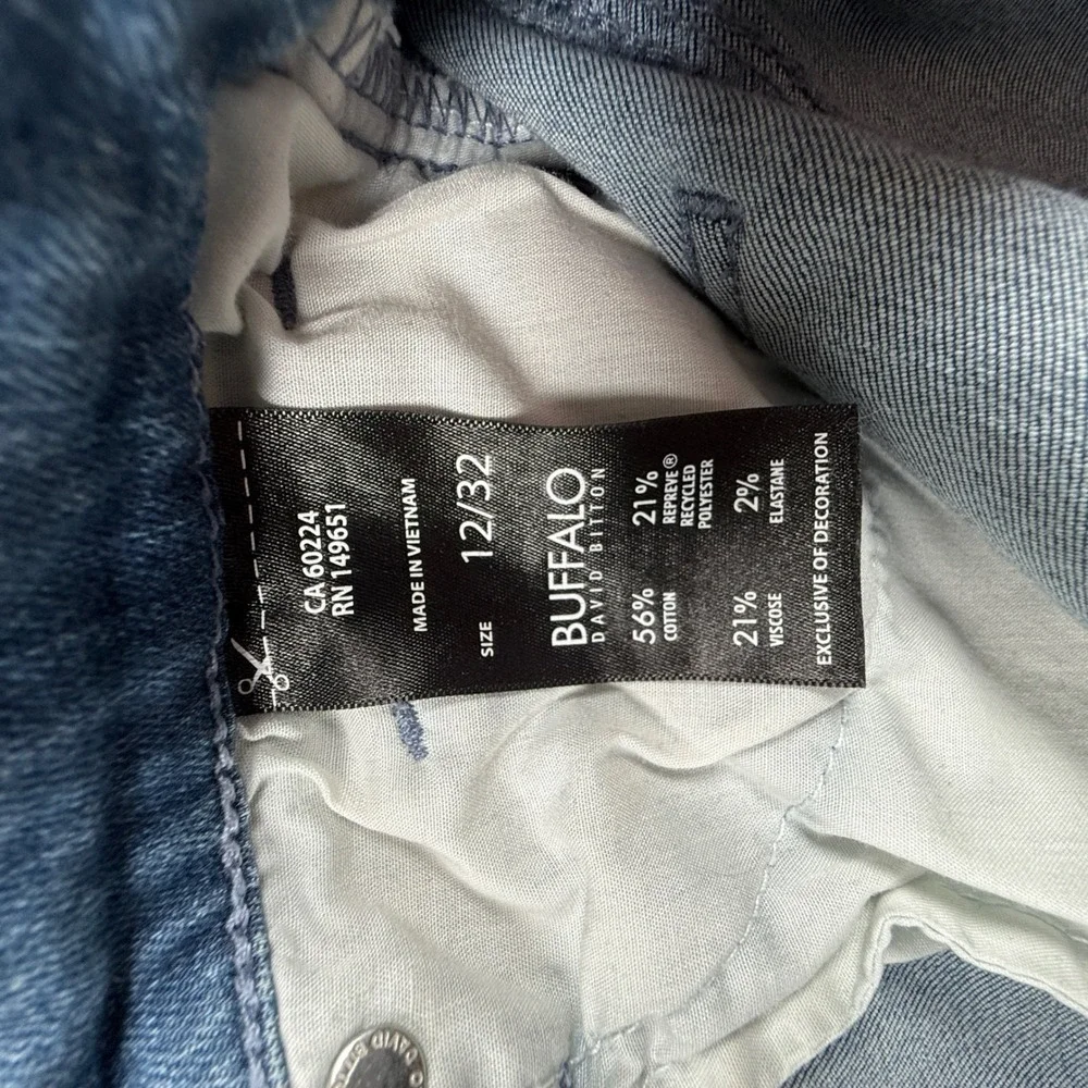 Buffalo David Bitton Alyssa High Rise Strt Leg Jeans Blue 12/32 Stretch Denim